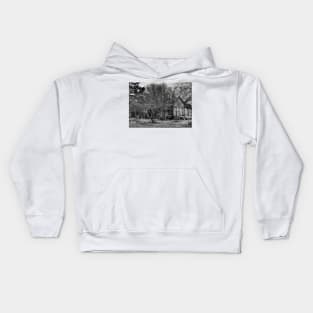 Disturbance At The Heron House - Black And White Kids Hoodie